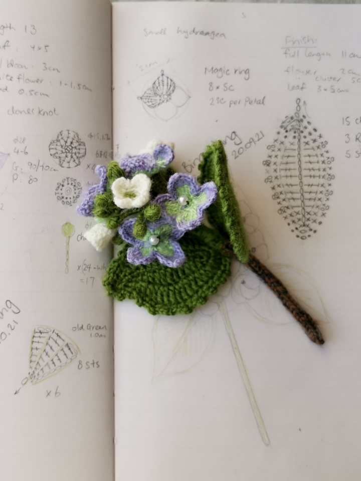 crochet hydrangea pattern