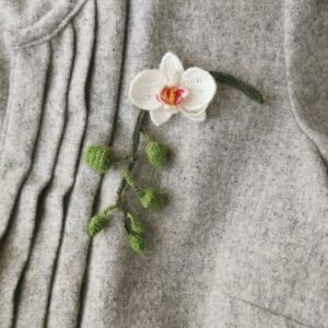 crochet orchid mini bouquet