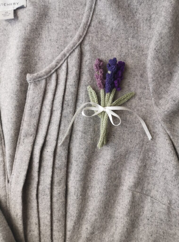 crochet lavender mini bouquet