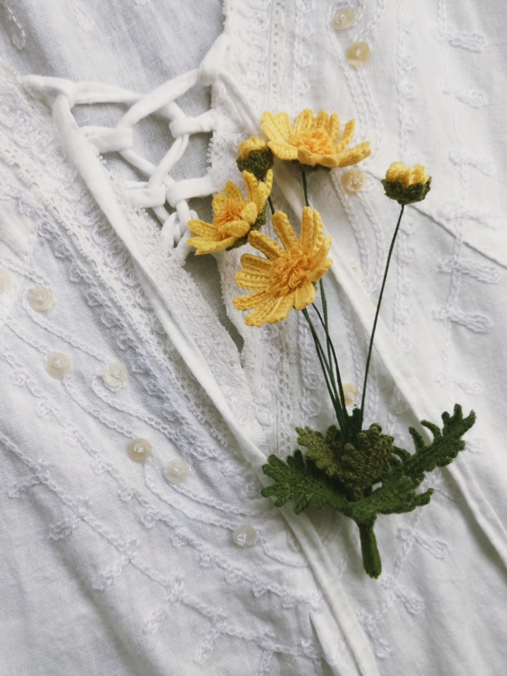 crochet pattern yellow daisy