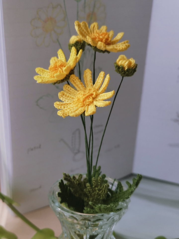 crochet pattern yellow daisy