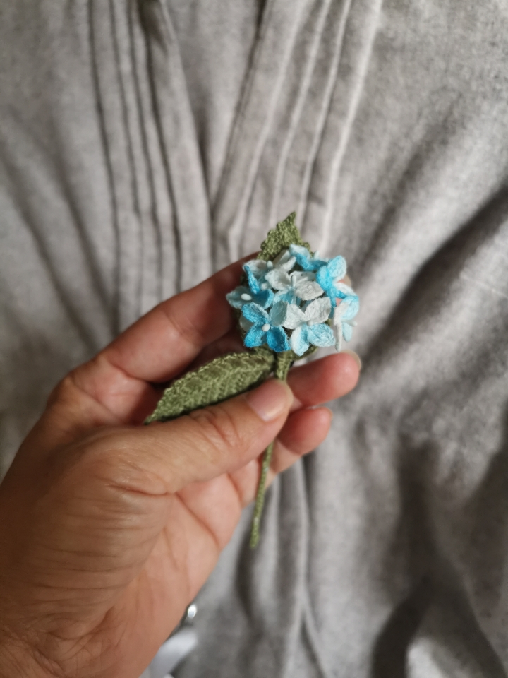 crochet hydrangea flower bouquet