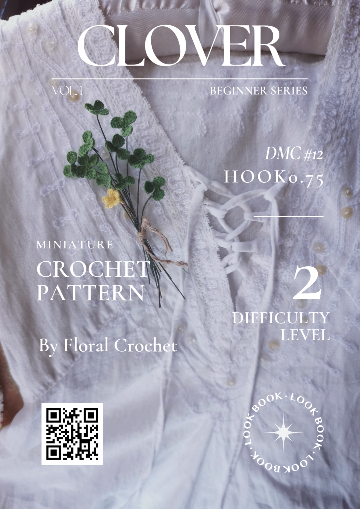Crochet Pattern - CLOVER mini bouquet Level 2