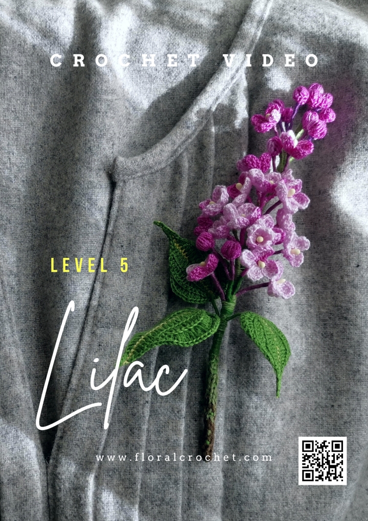 Crochet Video - LILAC mini bouquet step by step tutorial