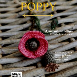 Crochet Pattern - POPPY mini flower bouquet