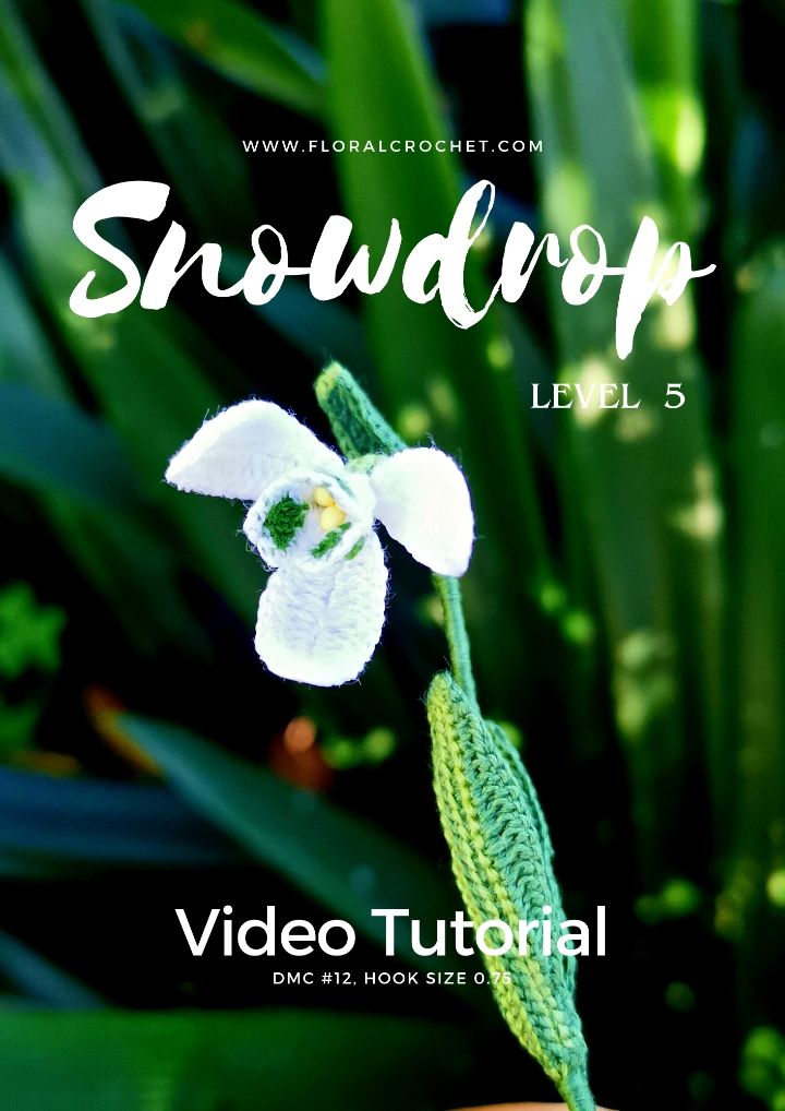 Crochet Pattern - SNOWDROP flower bouquet L5 - Image 2