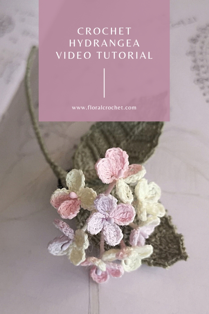 Crochet Pattern - HYDRANGEA mini flower bouquet L6