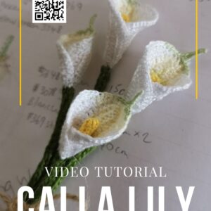 Crochet Video - CALLA LILY mini flower bouquet step by step tutorial