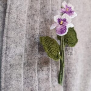 Crochet Pattern - VIOLET mini flower bouquet L6