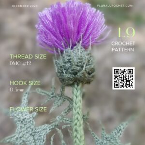 Crochet Pattern - THISTLE flower bouquet L9